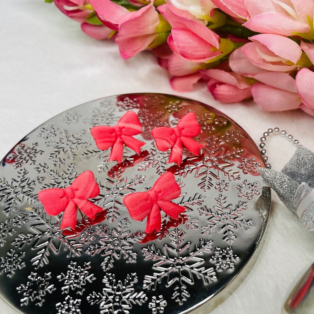 Candie Cane Stud Ribbons Earrings